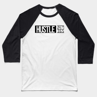 Hustle Time (BLK txt) Baseball T-Shirt